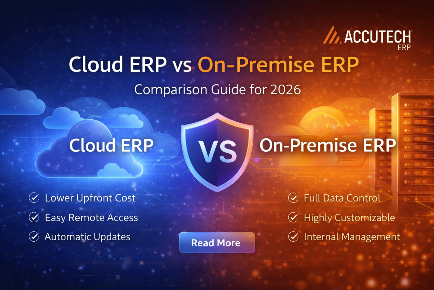 Cloud ERP vs On-Premise ERP: Which is Better in 2026? | Accutech ERP
