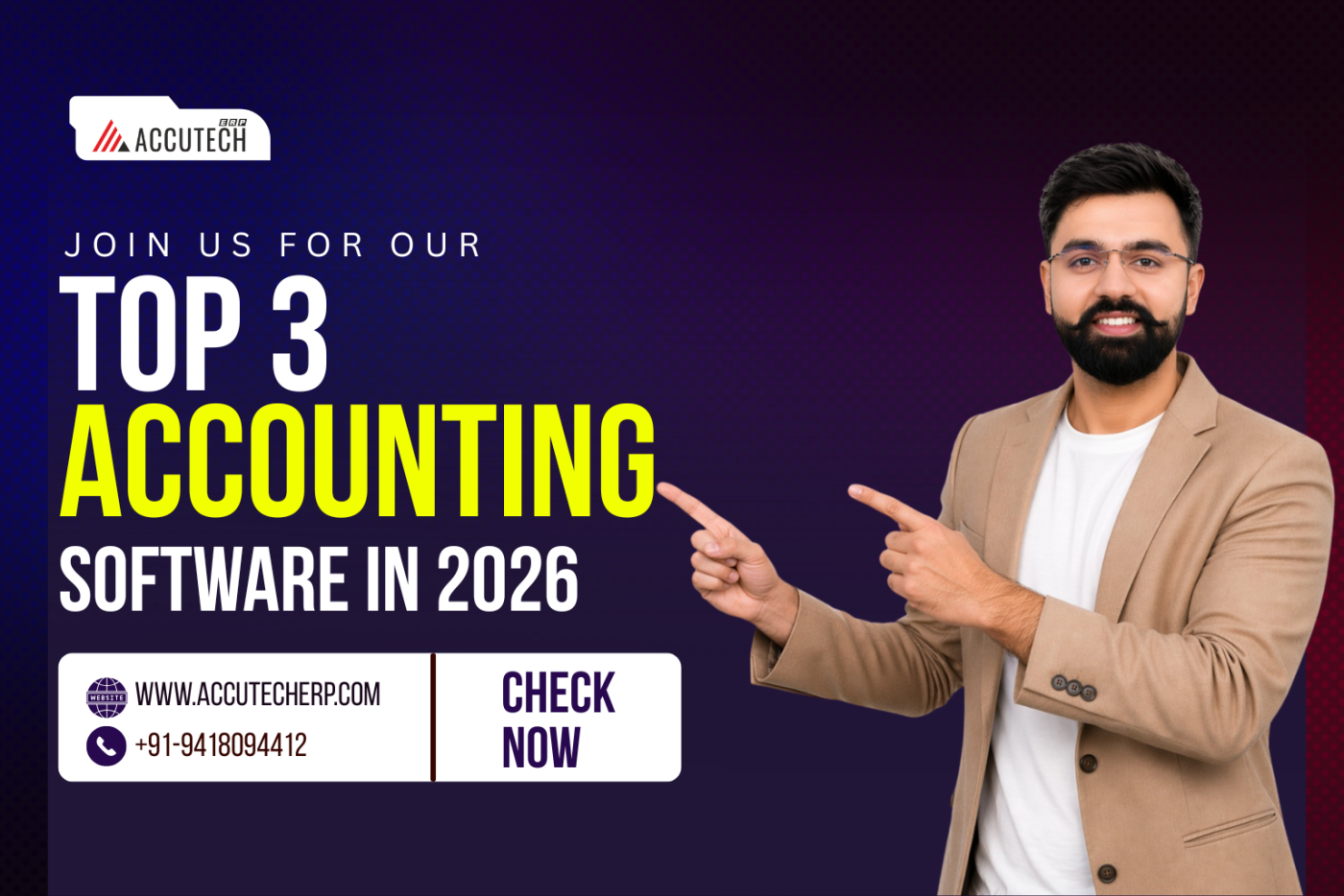 Top 3 Accounting Software in 2026 | Accutech ERP India